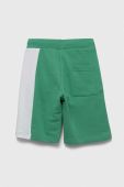 Дитячі бавовняні шорти United Colors of Benetton колір зелений регульована талія (3234185)