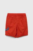 Дитячі бавовняні шорти United Colors of Benetton колір червоний регульована талія (3279723)