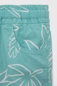 Дитячі бавовняні шорти United Colors of Benetton колір бірюзовий регульована талія (3282930)