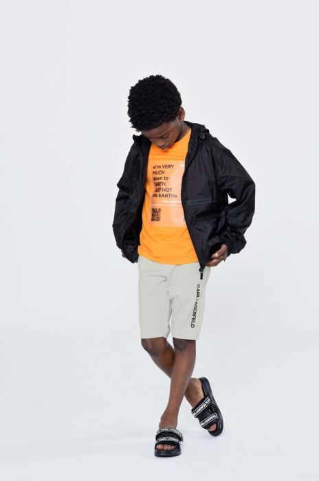 Дитячі шорти Karl Lagerfeld колір сірий регульована талія (3071741) Дитячі шорти Karl Lagerfeld колір сірий регульована талія (3071741)