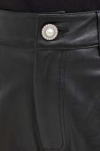 Шкіряні шорти Custommade Nava жіночі колір чорний однотонні висока посадка