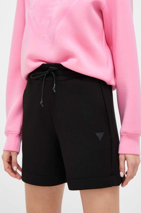 Шорти Guess жіночі колір чорний однотонні висока посадка (3326139) Шорти Guess жіночі колір чорний однотонні висока посадка (3326139)