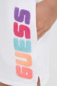 Шорти Guess жіночі колір білий з аплікацією висока посадка