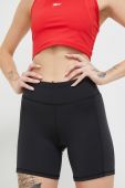 Шорти для тренувань Reebok Lux колір чорний однотонні висока посадка (3016840)
