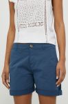 Шорти Pepe Jeans Junie жіночі колір синій однотонні середня посадка (3195118) Шорти Pepe Jeans Junie жіночі колір синій однотонні середня посадка (3195118)