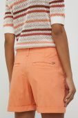 Шорти Pepe Jeans Junie жіночі колір помаранчевий однотонні висока посадка Шорти Pepe Jeans Junie жіночі колір помаранчевий однотонні висока посадка