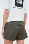 Шорти outdoor The North Face Aphrodite Motion колір зелений однотонні висока посадка