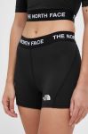 Шорти для тренувань The North Face колір чорний з принтом середня посадка Шорти для тренувань The North Face колір чорний з принтом середня посадка