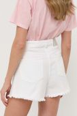 Джинсові шорти Twinset жіночі колір білий висока посадка