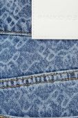 Джинсові шорти Pinko жіночі візерунок висока посадка колір блакитний