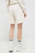 Шорти adidas жіночі колір бежевий меланж висока посадка