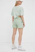 Джинсові шорти G-Star Raw жіночі колір зелений однотонні висока посадка