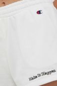 Шорти Champion жіночі колір бежевий з принтом висока посадка