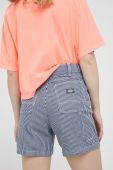 Бавовняні шорти Dickies колір синій візерунок висока посадка Бавовняні шорти Dickies колір синій візерунок висока посадка