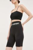 Шорти PLEIN SPORT жіночі колір чорний з принтом висока посадка (3295146)