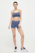 Шорти для йоги 4F однотонні висока посадка колір блакитний