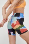 Шорти для тренувань Casall візерунок висока посадка колір барвистий