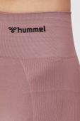 Шорти для тренувань Hummel Tif колір рожевий однотонні висока посадка