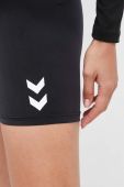 Шорти для тренувань Hummel Tola колір чорний з принтом висока посадка