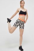 Шорти для тренувань P.E Nation Rockland колір бежевий візерунок висока посадка