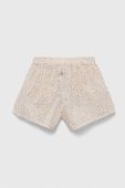 Бавовняні дитячі шорти United Colors of Benetton колір бежевий візерунок