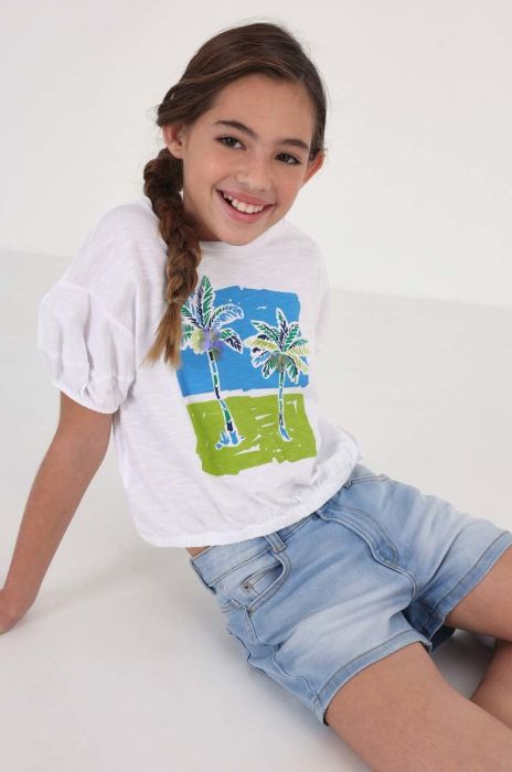 Дитячі джинсові шорти Mayoral однотонні колір блакитний (2962340) Дитячі джинсові шорти Mayoral однотонні колір блакитний (2962340)