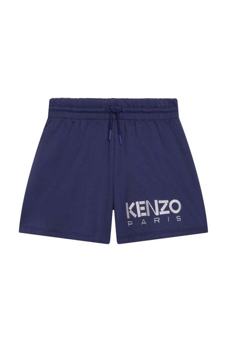 Дитячі бавовняні шорти Kenzo Kids з аплікацією регульована талія колір блакитний Дитячі бавовняні шорти Kenzo Kids з аплікацією регульована талія колір блакитний