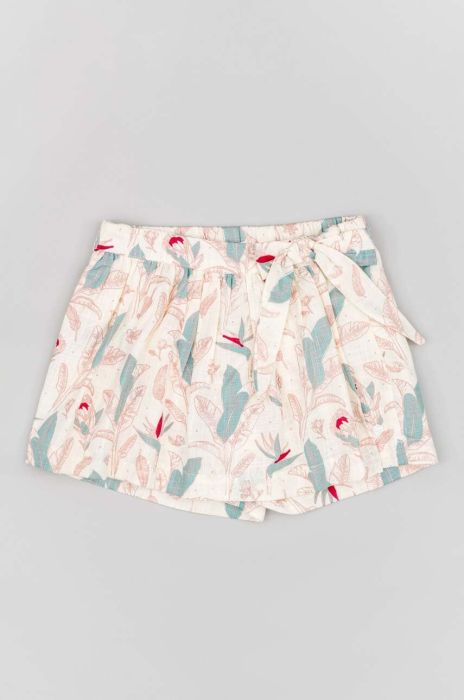 Дитячі бавовняні шорти zippy колір рожевий візерунок (3117951)