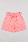 Дитячі бавовняні шорти zippy колір помаранчевий візерунок регульована талія