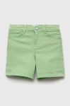 Дитячі шорти zippy колір зелений однотонні