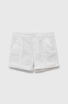 Дитячі бавовняні шорти United Colors of Benetton колір білий однотонні (3285806)