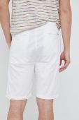 Шорти з домішкою льону Guess колір білий