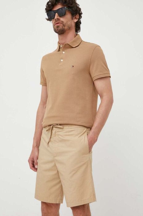 Бавовняні шорти United Colors of Benetton колір бежевий (3285835)