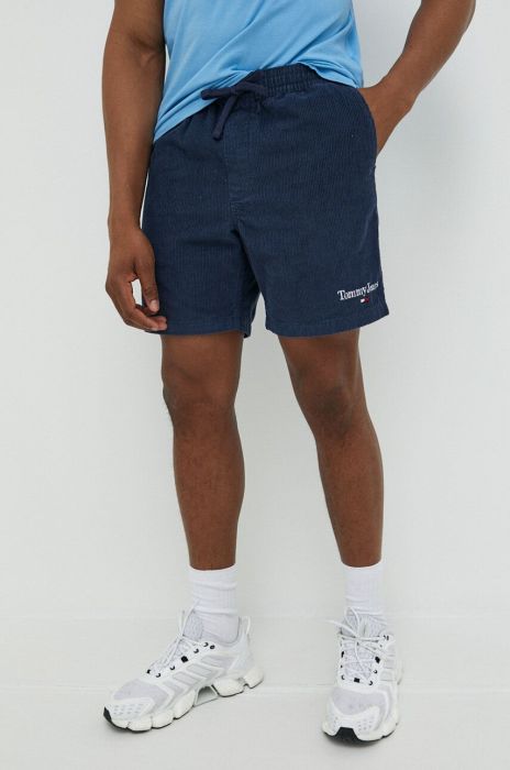 Вельветові шорти Tommy Jeans колір синій