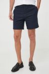 Лляні шорти BOSS колір синій