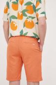 Шорти з домішкою льону Pepe Jeans Arkin колір помаранчевий