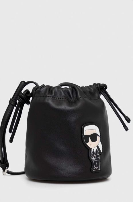 Шкіряна сумочка Karl Lagerfeld колір чорний (2897015) Шкіряна сумочка Karl Lagerfeld колір чорний (2897015)