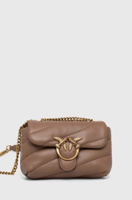 Шкіряна сумочка Pinko колір коричневий (3440035) Шкіряна сумочка Pinko колір коричневий (3440035)