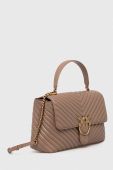 Шкіряна сумочка Pinko колір бежевий (3440040)