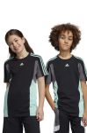 Дитяча бавовняна футболка adidas U 3S CB TEE колір чорний візерунок Дитяча бавовняна футболка adidas U 3S CB TEE колір чорний візерунок