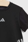Дитяча футболка adidas U RUN 3S колір чорний візерунок Дитяча футболка adidas U RUN 3S колір чорний візерунок