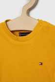 Дитяча бавовняна футболка Tommy Hilfiger колір помаранчевий однотонний Дитяча бавовняна футболка Tommy Hilfiger колір помаранчевий однотонний