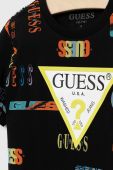 Дитяча бавовняна футболка Guess колір чорний візерунок (2857083) Дитяча бавовняна футболка Guess колір чорний візерунок (2857083)