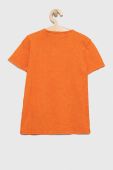 Дитяча бавовняна футболка Guess колір помаранчевий з принтом (2878187) Дитяча бавовняна футболка Guess колір помаранчевий з принтом (2878187)