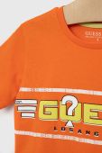 Дитяча бавовняна футболка Guess колір помаранчевий з принтом (3015493) Дитяча бавовняна футболка Guess колір помаранчевий з принтом (3015493)