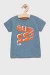 Дитяча бавовняна футболка Guess з принтом колір блакитний (2871424) Дитяча бавовняна футболка Guess з принтом колір блакитний (2871424)