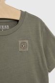 Двостороння бавовняна футболка Guess колір зелений однотонний (2887635) Двостороння бавовняна футболка Guess колір зелений однотонний (2887635)
