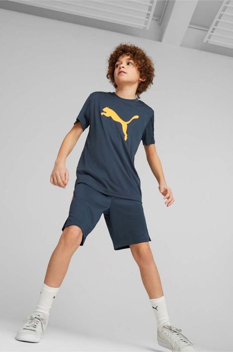 Дитяча футболка Puma ACTIVE SPORTS Poly Cat Tee B з принтом колір блакитний Дитяча футболка Puma ACTIVE SPORTS Poly Cat Tee B з принтом колір блакитний