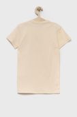 Дитяча бавовняна футболка Pepe Jeans колір бежевий з принтом (3151838)