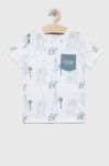 Дитяча бавовняна футболка Guess колір білий візерунок (3029083) Дитяча бавовняна футболка Guess колір білий візерунок (3029083)